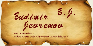 Budimir Jevremov vizit kartica